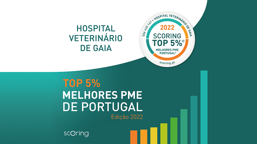 Hospital Veterinário de Gaia nas TOP 5% melhores PME de Portugal